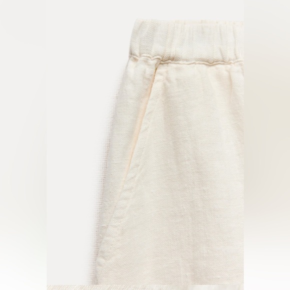 New ZARA 100% Linen Midi Skirt ZW Collection - Picture 5 of 7